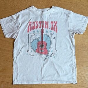 SO Austin Kids T-Shirt with Pink Guitar Print 6/7
